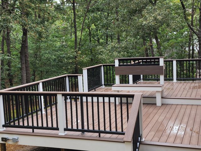 Multi-level deck with stairs