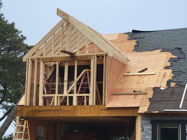 Dormer framing on a second floor