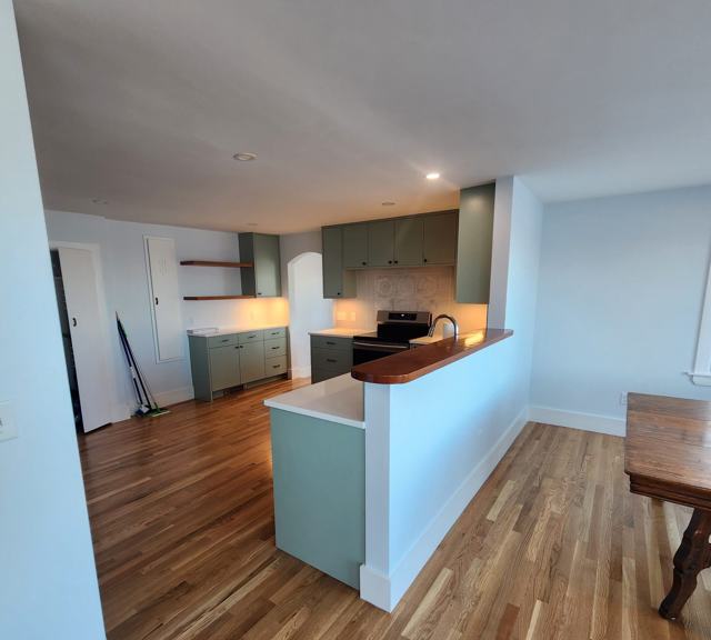 Kitchen island and cabinets