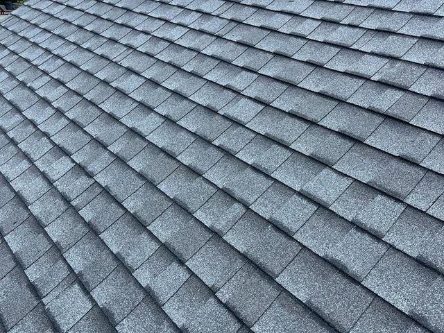 Close-up of asphalt shingles